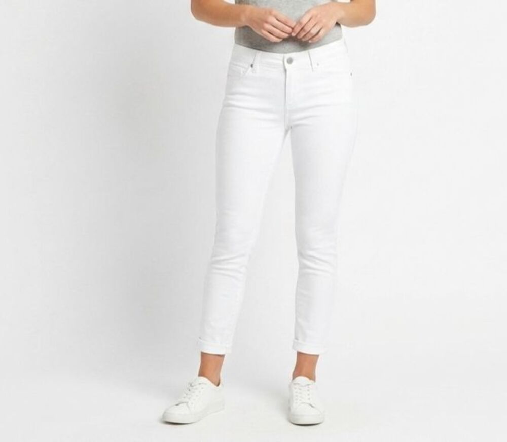1822 Denim Butter White Ankle Skinny Jeans Size 10 30x27.5 CJ28M1031A1 Stretch